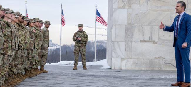 Hegseth Reenlists Guardsmen in D.C.